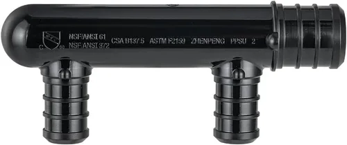 Miniatura 3 de EFIELD Colector de crimpado Poly Pex cerrado de 2 salidas: tronco de 3/4, puertos de 1/2 "(2 salidas), ASTM F2159, (PPSU1807160)