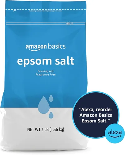 Miniatura 5 de Amazon Basics Epsom Salt Soak, sulfato de magnesio USP, 3 libras, paquete de 6