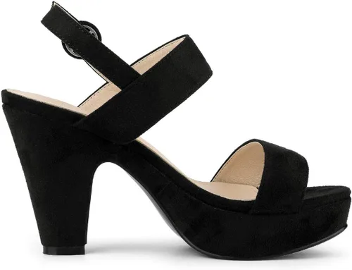 Miniatura 7 de Allegra K Sandalias de tacón alto y grueso para mujer