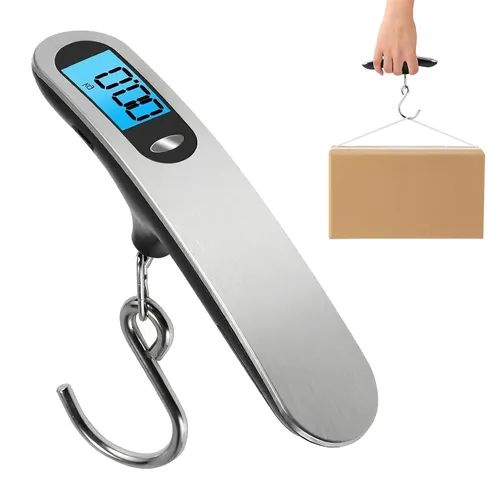 Miniatura 4 de Báscula de equipaje, nueva báscula digital portátil 2.0 para maleta con carga USB, báscula de equipaje de 110 libras110.2 lbs con gancho, báscula