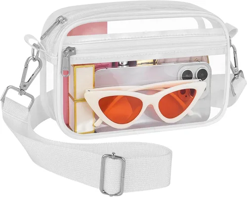 Miniatura 11 de Bagenius Clear Bag for Stadium Events Clear Messenger Bag Clear Purse for Concert and Sport Events