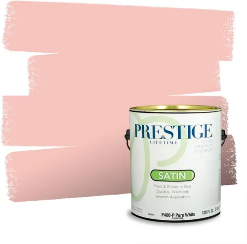 Miniatura 663 de Prestige Paints Pintura exterior e imprimación en uno, 1 galón, plano, coincidencia comparable de Valspar* Amber Rose*