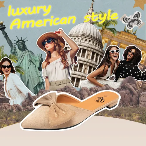 Miniatura 4 de Trary - Zapatos mocasines sin talón, con puntera puntiaguda y lazo para mujer