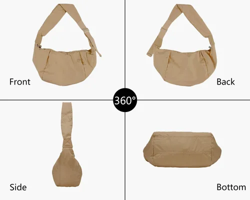 Miniatura 7 de Plusfeel Bolsos cruzados acolchados para mujer, bolso de hombro grande de moda estilo Hobo Crescent
