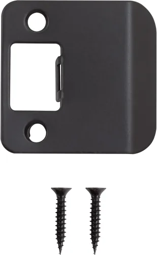 Miniatura 2 de Stone Harbor Hardware Esquina redonda con labio extendido, 2-1/4" x 1-3/4", (2-1/4" de longitud total), negro mate