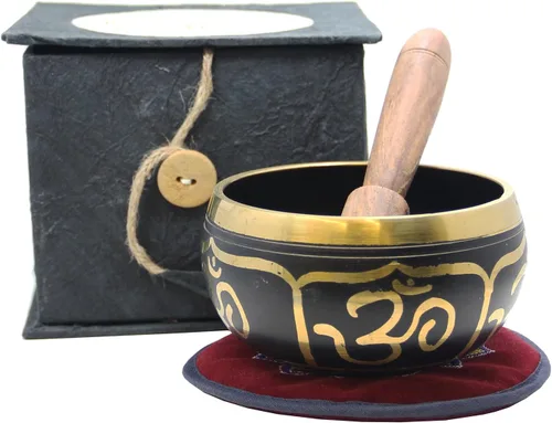 Miniatura 6 de DharmaObjects Tibeta Meditación Curación Chakra Terapia Cuenco Mazo y Caja de Cojín Set de Regalo (8 Símbolos de la Suerte)