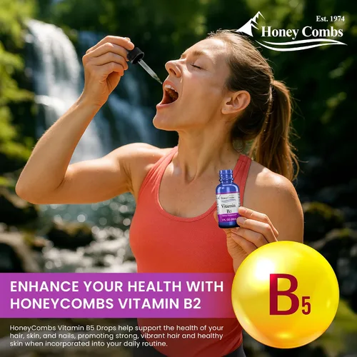Miniatura 8 de Vitamina B5 Gotas de ácido pantoténico 500% DV Líquido B5 Suplemento Vegano Vitamina B Complejo Líquido Rápida Absorción Rápida Gotas Líquidas Apoyo