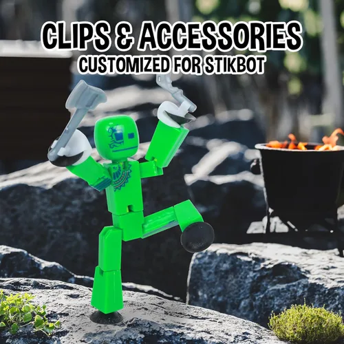 Miniatura 5 de Zing StikBot Zingtannica Paquete de Acción - Figuras de Acción Coleccionables y Accesorios, Incluye 1 Stikbot, 1 Juego de Accesorios, Animación Stop