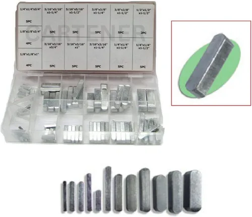 Miniatura 7 de Llave de Polea - Juego de Llaves Cuadradas 60 piezas - Juego de Llaves, Llaves de Tensión, Llaves en Blanco - Caja de Llaves de Plástico - Llaves