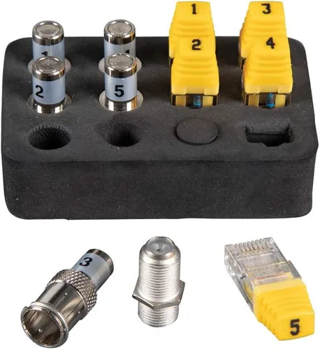Miniatura 12 de Klein Tools Kit de probador de cables VDV501-851 y crimpadora modular de trinquete VDV226-110, pelacables, cortador de cables, para conectores