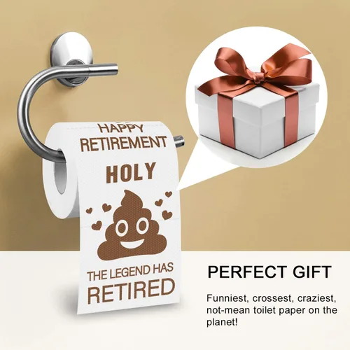Miniatura 4 de Papel higiénico de jubilación para hombres y mujeres, regalo divertido para jubilados, regalo novedoso para compañeros de trabajo, decoraciones