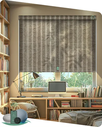 Miniatura 12 de Muestras de tela multicolor de persianas motorizadas Yoolax Light Filtering, Room Darkening, Sheer, Multicolor Fabric Swatches, Preview