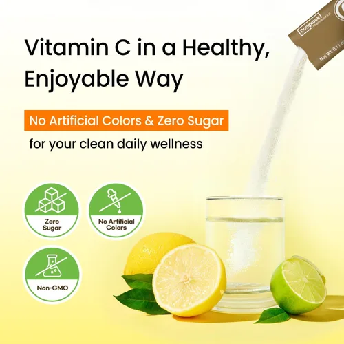 Miniatura 6 de DONGKOOK Vita Pop - Polvo coreano de vitamina C de 2,000 mg sin azúcar, vitamina D y barra de biotina, bebida de limonada, suplementos de vitamina
