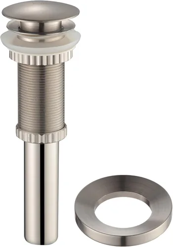 Miniatura 3 de Kraus C-GV-101FR-0.551-0.472 in-1007SN Fregadero de vidrio esmerilado de 14 pulgadas y grifo Ramus níquel satinado