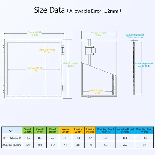 Miniatura 2 de Caja de conexiones IP65, impermeable, a prueba de polvo, carcasa de plástico ABS, caja de proyectos para exteriores e interiores, cubierta