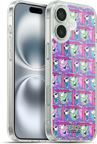 Miniatura 199 de Head Case Designs Peanuts Tropical Surf Snoopy Aloha Disco Gel Funda con licencia oficial [protección de grado militar] compatible con Apple iPhone
