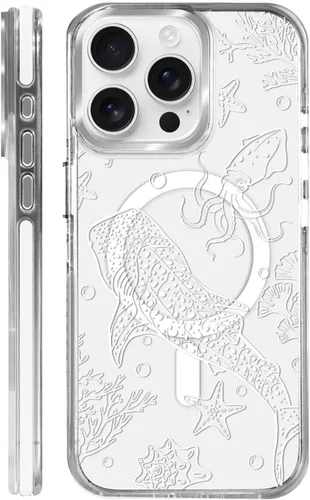 Miniatura 40 de Funda para iPhone 13/14 [compatible con Magsafe], funda magnética transparente de silicona a prueba de golpes con patrón de versículos de la Biblia