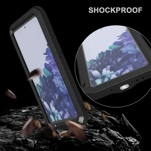 Miniatura 8 de LOVE MEI Funda militar resistente para Samsung Galaxy S20 FE 5G, con protector de pantalla de vidrio templado, a prueba de golpes, a prueba