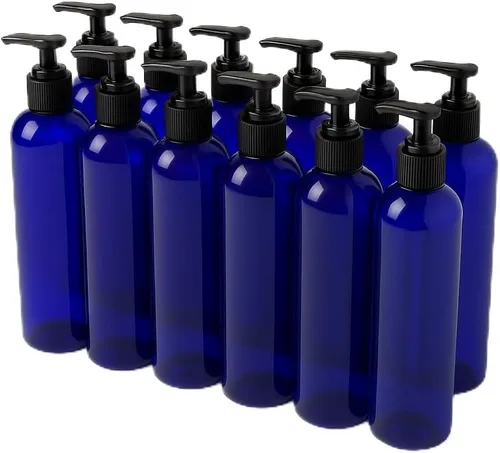 Miniatura 17 de Royal Massage Botella con bomba tipo bala de 8 onzas, aceite de masaje, loción, jabón, dispensador de champú, PET sin BPA con bomba de bloqueo Verde