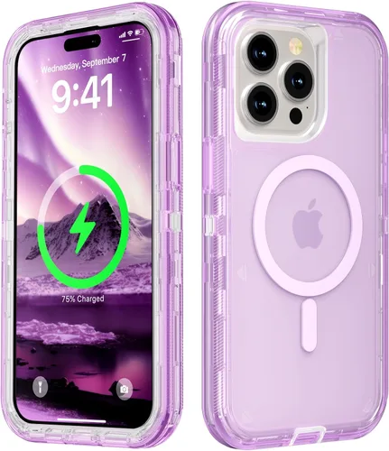 Miniatura 18 de Follaroma para iPhone 17 Pro Max, Funda Compatible con MagSafe, Funda Magnética Transparente de Doble Capa, Funda Resistente Anti-Caída y a Prueba