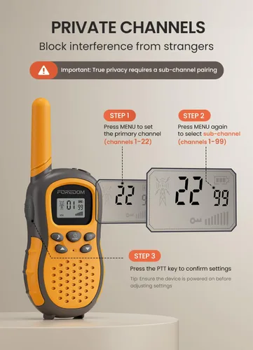 Miniatura 4 de FOREDOM Walkie Talkies recargables para niños, Walkie Talkies de largo alcance para niños de 3 a 12 años, para niños y niñas, juguetes de cumpleaños