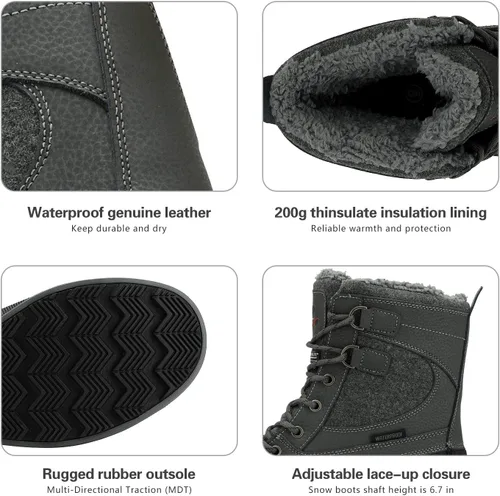 Miniatura 3 de NORTIV 8 Botas de nieve impermeables para hombre