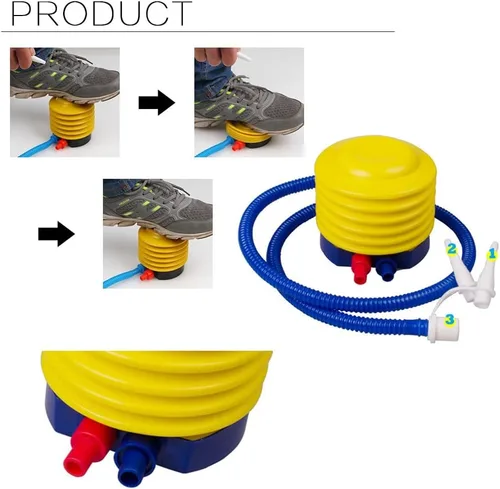 Miniatura 3 de Bomba de bola de yoga, bombas de ejercicio, prensa manual de pie, inflador de aire con clavija de enchufe, kit adaptador de tapón para deportes