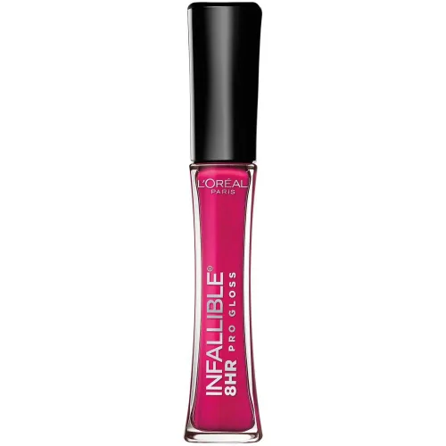 Miniatura 39 de L'Oreal Paris Maquillaje Infallible Brillo labial hidratante de 8 horas, Fiery, 0.21 onzas líquidas