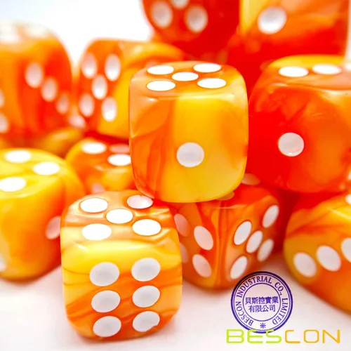 Miniatura 5 de Bescon 0.472 in 6 lados dados 36 en cubo, 0.472 in seis caras Die (36) bloque de dados, efecto Géminis en todos los colores surtidos de flores