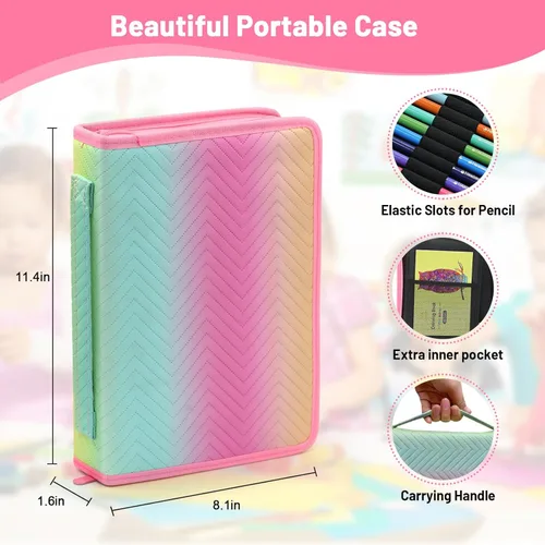 Miniatura 3 de Juego de 80 piezas de kit de dibujo, set de bocetos, suministros de arte, lápices de color, kit de 48 lápices de color, 14 de grafito, 6 de carbón