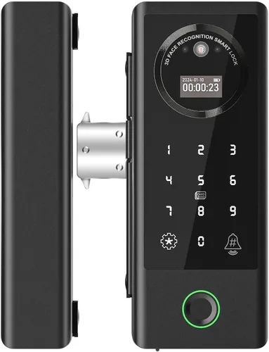Cerradura inteligente de vidrio cerradura de puerta WiFi desbloqueo remoto TT APP huella digital cara contraseña tarjeta IC métodos de desbloqueo