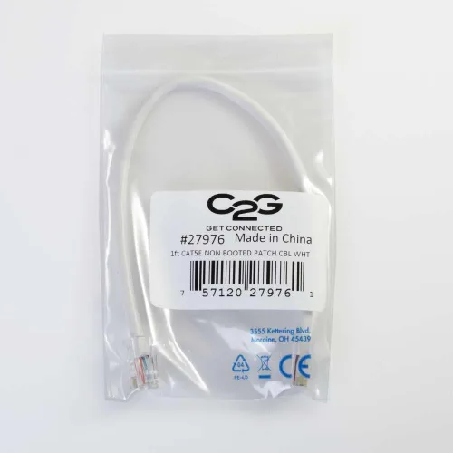 Miniatura 30 de C2G 24494 Cable cruzado Cat5e - Cable de conexión de red sin blindaje sin arranque, naranja (3 pies, 3.0 ft)