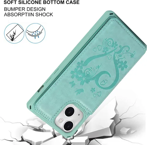 Miniatura 5 de Cavor para iPhone 13 Funda con Tarjetero iPhone 13 Funda Tipo Cartera, para iPhone 13 Funda para Hombres Mujeres, Fundas para iPhone 13 Funda