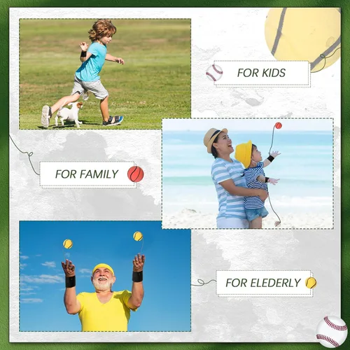 Miniatura 6 de Jerify - 30 unidades de pelota de retorno de muñeca en una cuerda, deportes de béisbol, regalos de fiesta de fútbol, baloncesto, muñeca de retorno