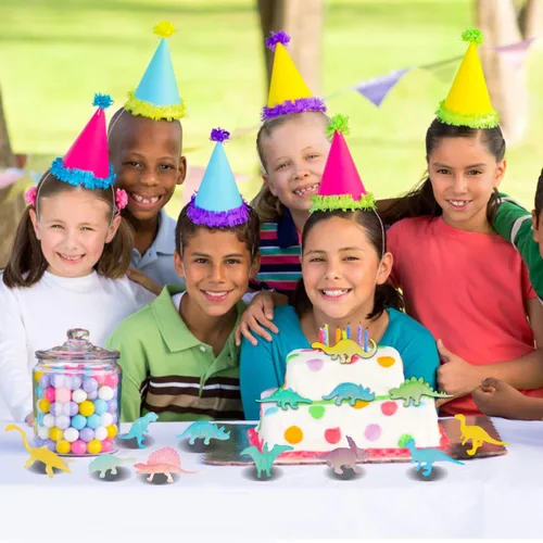 Miniatura 5 de Mini dinosaurios, 44 piezas que brillan en la oscuridad figuras de dinosaurios para niños, recuerdo de fiesta de dinosaurios, decoración de tarta