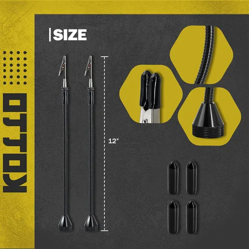 Miniatura 4 de Juego de 2 piezas de cuello de cisne magnético flexible de metal con pinzas de cocodrilo para ayudar a las manos, herramienta de tercera mano