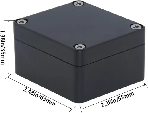 Miniatura 2 de Caja de proyecto IP65 Caja de conexiones impermeable ABS cajas eléctricas negras para bricolaje, Estuche electrónico para proyectos de energía, Caja