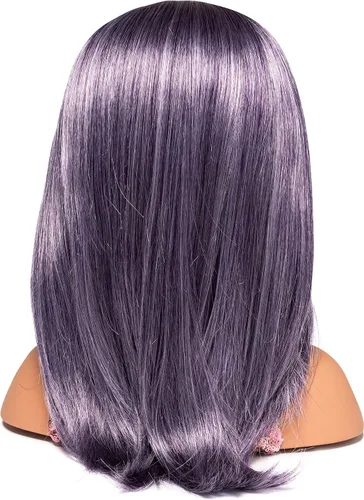 Miniatura 4 de I'm A Stylist Styling Head Deluxe Lola - Cabeza de maniquí de muñeca, peluca intercambiable, pelo morado de fibra sintética incluye pestañas
