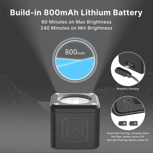 Miniatura 3 de ULANZI Luz de video LED impermeable IP68 Kit de iluminación de cámara Mini cubo con 8 filtros de gel de color, luz de fotografía de relleno portátil