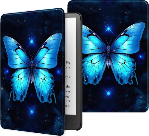 Miniatura 83 de Funda para Kindle básico de 6 pulgadas (11.ª generación), múltiples ángulos, piel sintética, delgada, con función de encendido y apagado automático