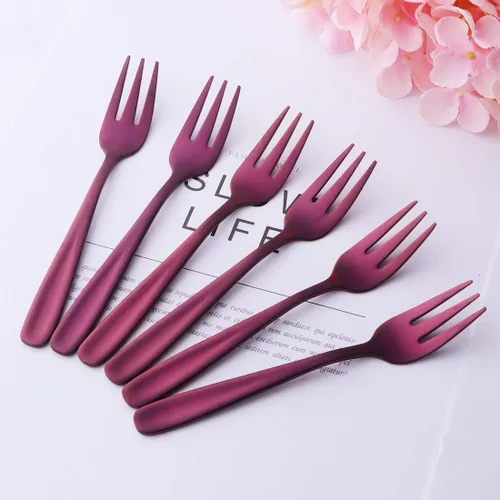 Miniatura 58 de Baikai - Juego de 12 tenedores para aperitivos, de acero inoxidable 18/10, con acabado de acero inoxidable, para cóctel, mini ensalada y fruta, 5.5