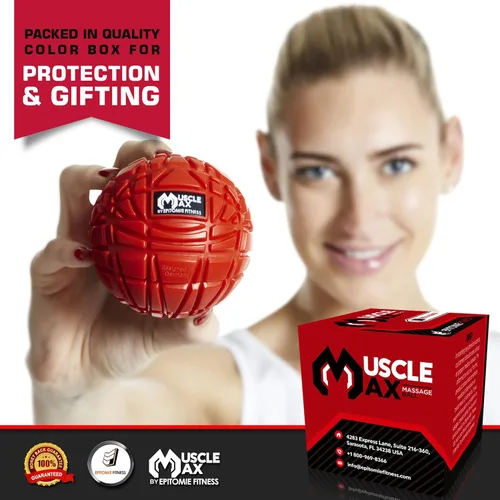 Miniatura 8 de Bola de Masaje Muscle Max - Bola de Terapia para Masaje de Puntos de Activación - Masajeador de Tejido Profundo para Liberación Miofascial - Bola