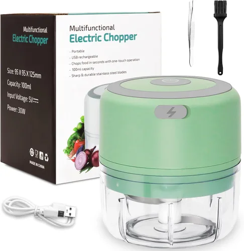 Miniatura 7 de Molinillo Eléctrico de Hierbas para Especias - Eficiencia Molinillo Grande de 3.4 oz para Moler Hierbas Frescas y Secas, Carga USB Portátil