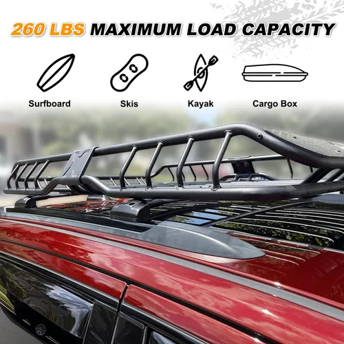 Miniatura 4 de Barras transversales mejoradas de 260 LBS para Jeep Grand Cherokee 2011-2021, portaequipaje de techo de aleación de aluminio con abrazaderas