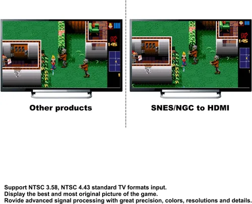Miniatura 3 de ZUZONG Adaptador N64 a HDMI, convertidor N64 a Hdmi convertidor SNES adaptador SNES, SNES/NGC a HDMI compatible con conversión 16:9/4:3 Plug and