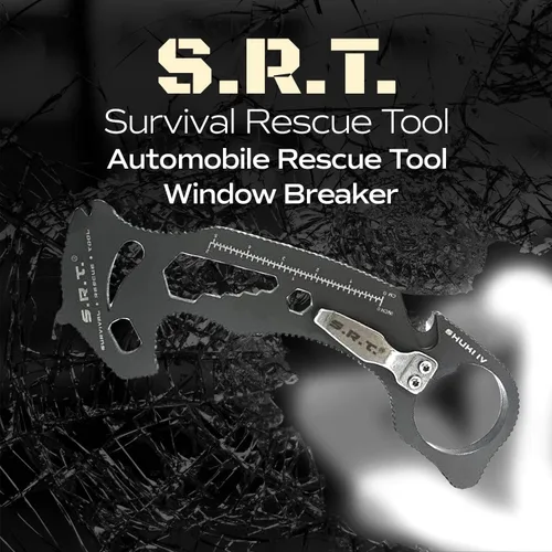 Miniatura 5 de S.R.T. Herramienta de rescate y supervivencia - Multiherramienta premium de 14 funciones para rescate de automóviles para aplicaciones de protección