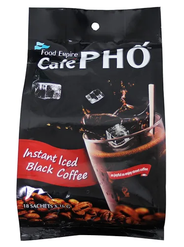 Miniatura 3 de Cafe Pho - Mezcla de café instantáneo vietnamita, café negro helado, café café Den Da, paquetes de café de una sola porción, bolsa de 18 sobres