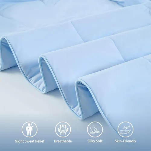 Miniatura 5 de Edredón refrescante tamaño Queen, manta transpirable para personas que duermen con calor, ropa de cama ligera para todas las estaciones para sudores