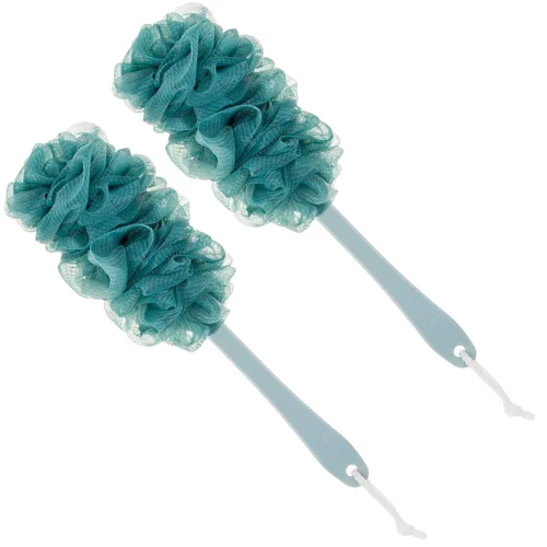 Miniatura 8 de Esponja de malla de nailon suave para ducha, esponja de malla de nailon suave para ducha, esponja en un palo para hombres y mujeres, exfoliante