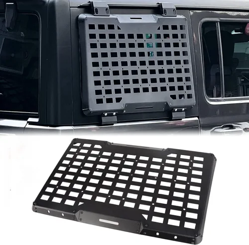 Kit de panel lateral MOLLE para almacenamiento en ventana trasera con decoración protectora para Jeep Wrangler 2018-2025 JL de 4 puertas